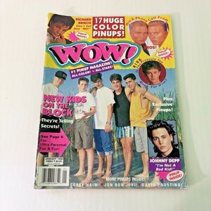 WOW! Magazine January 1990 Vol 3 No 1 NKOTB Johnny Depp Richard Grieco